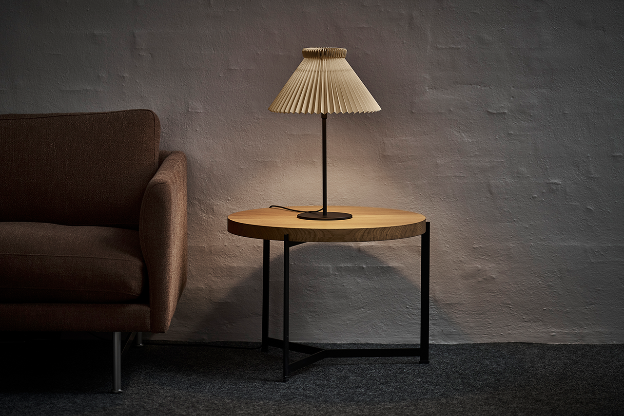 Leklint334t Tablelamp Lampshade1 19Cm Paper Buttermilk Lifestyle5
